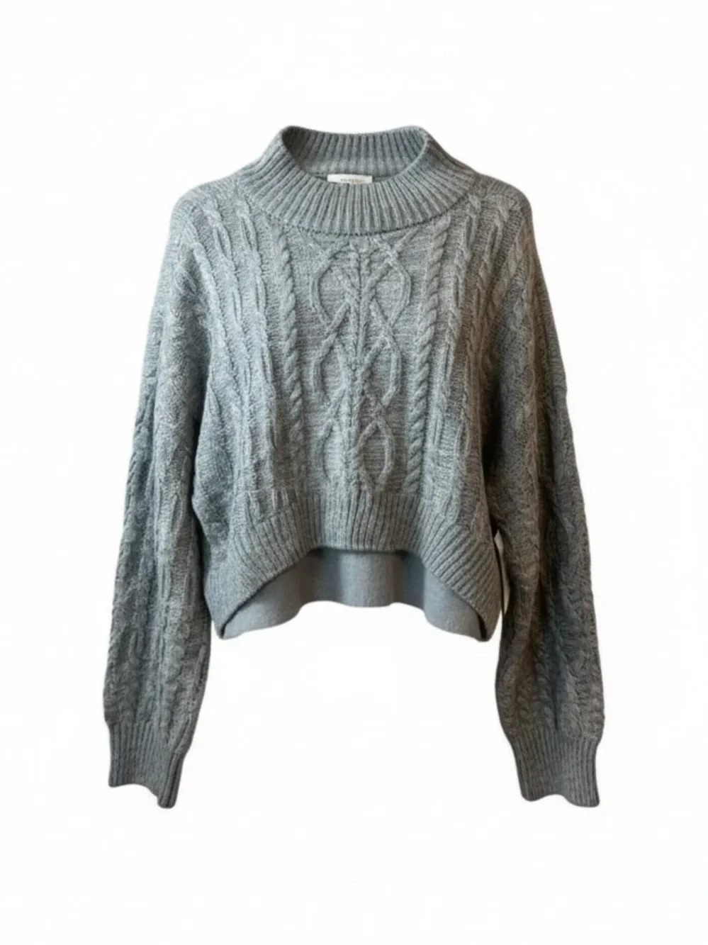 NWT Arizona Jean Co Women’s/Teens Teal Blue Crop Cable Oversized Sweater - XXL